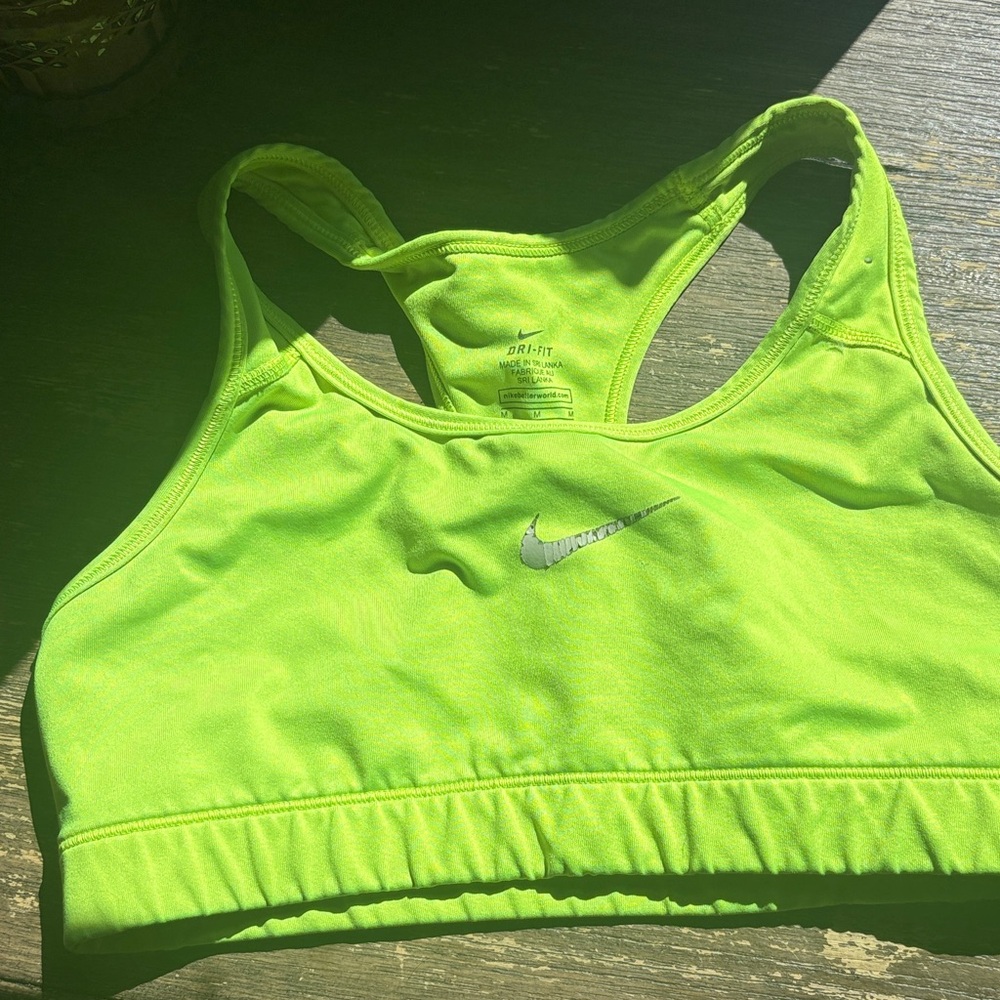 Nike Neon Green Dri-FIT Racerback Swim Top
